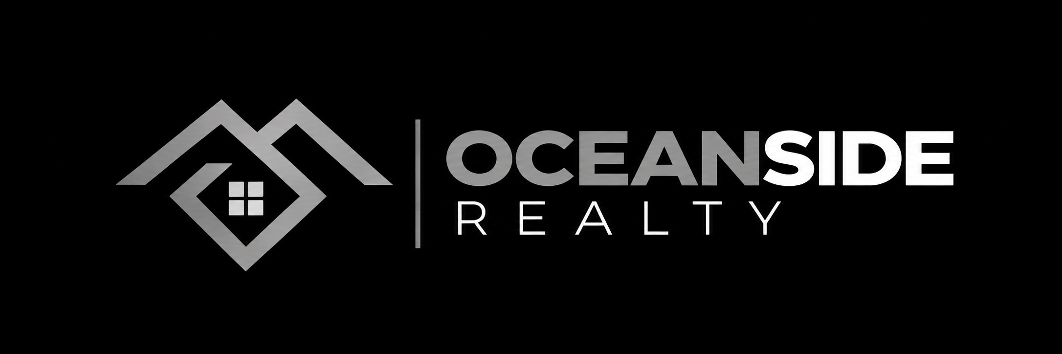 Oceanside Realty grey and white logo